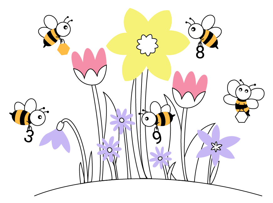 Lilled ja mesilased. Illustratiivne pilt.