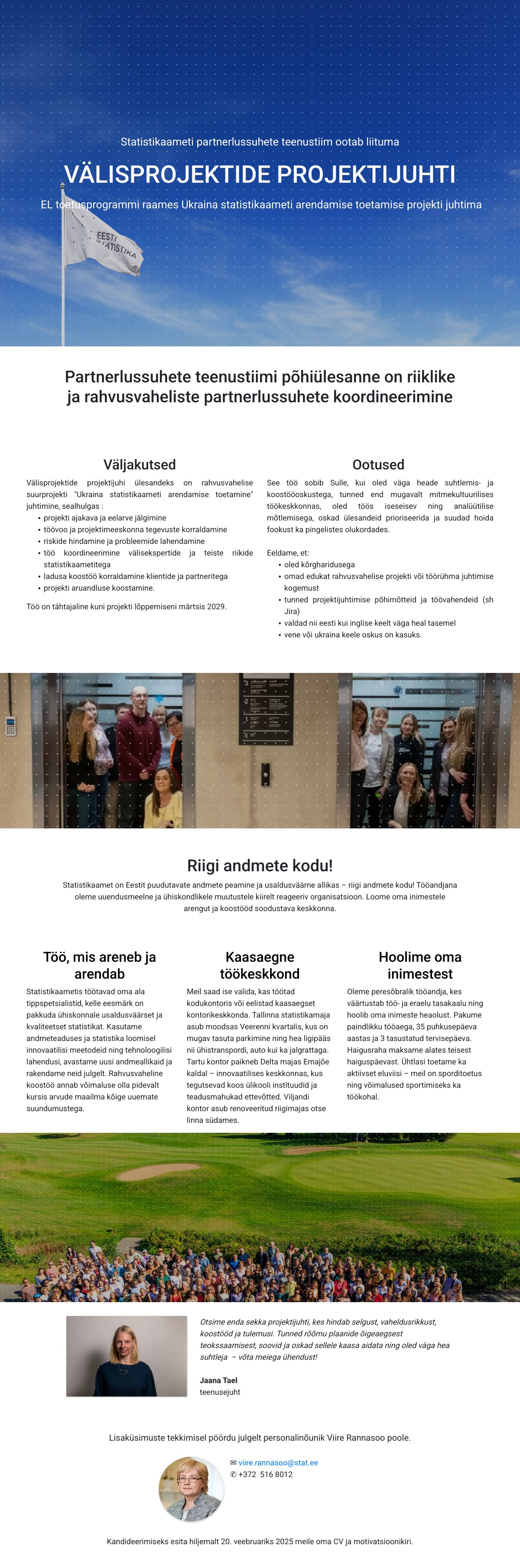 VÄLISPROJEKTIDE PROJEKTIJUHT