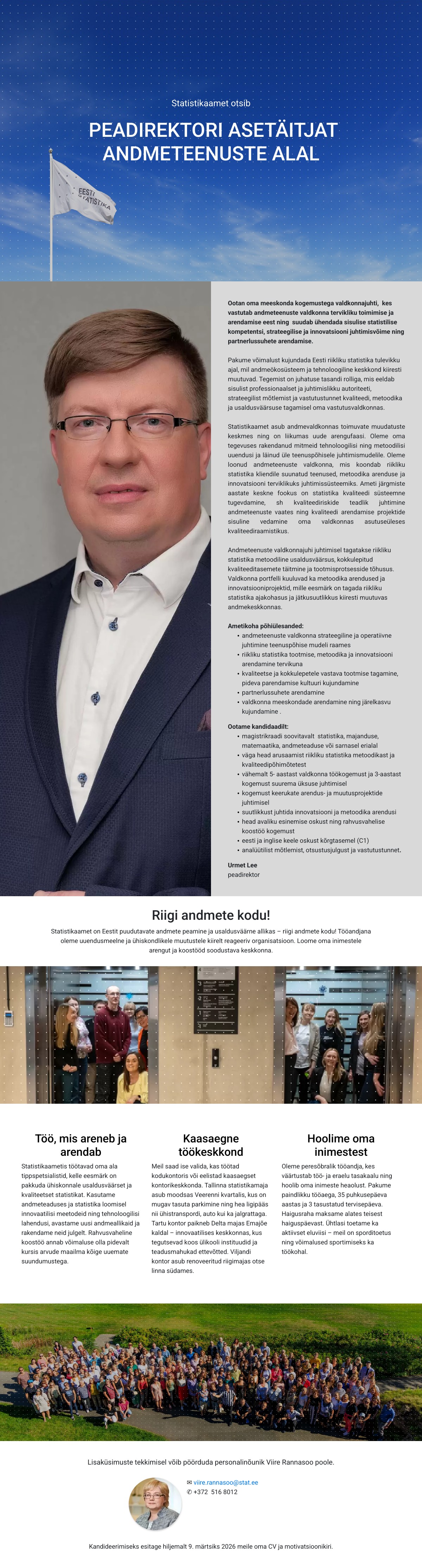 Peadirektori asetäitja andmeteenuste alal